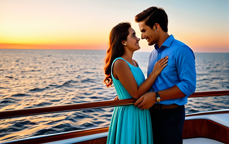 선셋포인트 보트에서 즐기는 일몰 - **

"A family-friendly scene on a Sunset Point boat, fully clothed, enjoying a scenic sunset view. C...