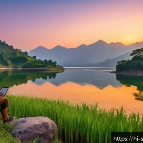 Home 30 선셋포인트 야경과 함께하는 즐길 거리 - A serene sunset view at Sunset Point, featuring a vibrant golden sun dipping below distant mountains...